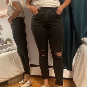 Women's Black Super High Rise Jeggings